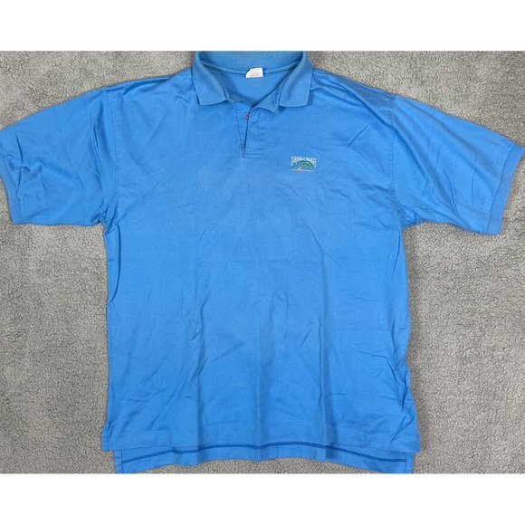 Crazy Shirt Other - Vintage Crazy Shirt Hawaii Pebble Beach Polo Shirt Mens XL Blue Cotton USA